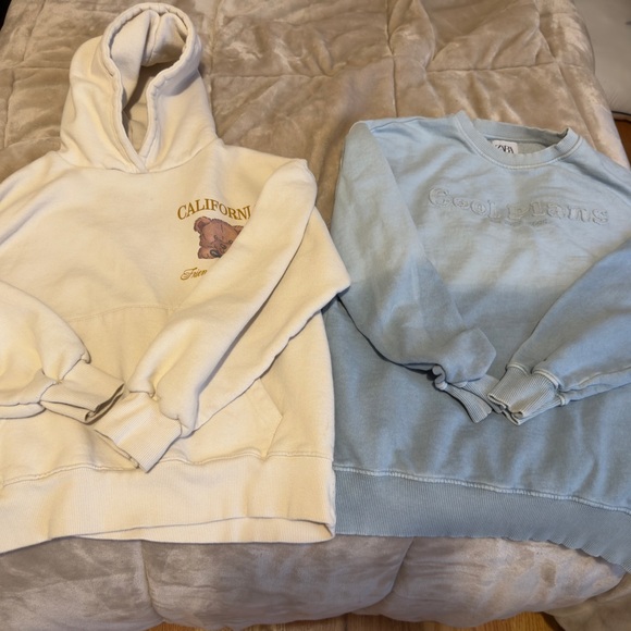 Zara Other - Zara Cream and Blue girls Sweatshirts bundle